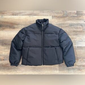 Thinking Mu Black Puffer Jacket Streetwear